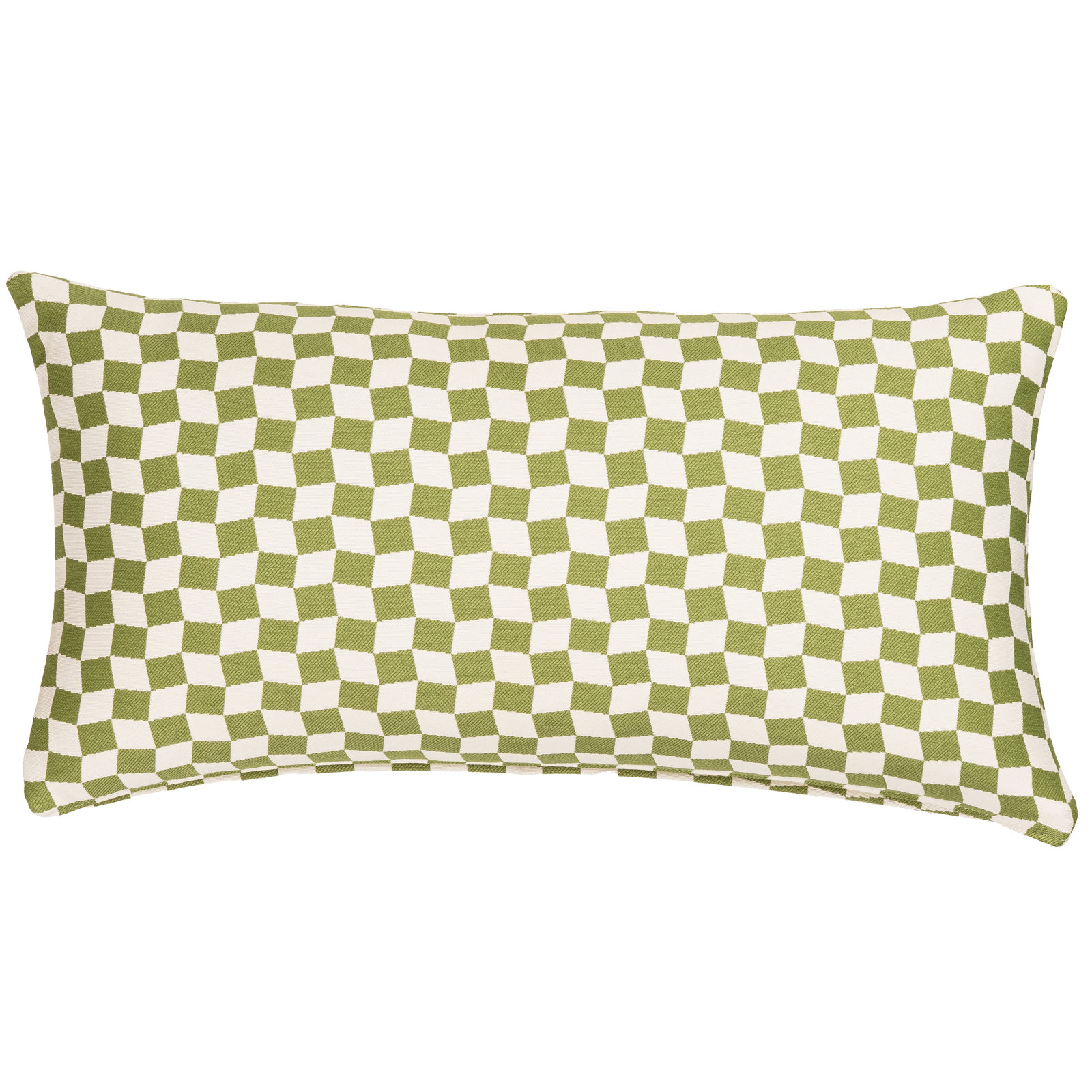 Terrace Accent Pillow, Feather, Green Geometric, Rectangular 12"H x 21"W