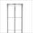 Triangle Display Shelf Tempered Glass/Chrome Frame