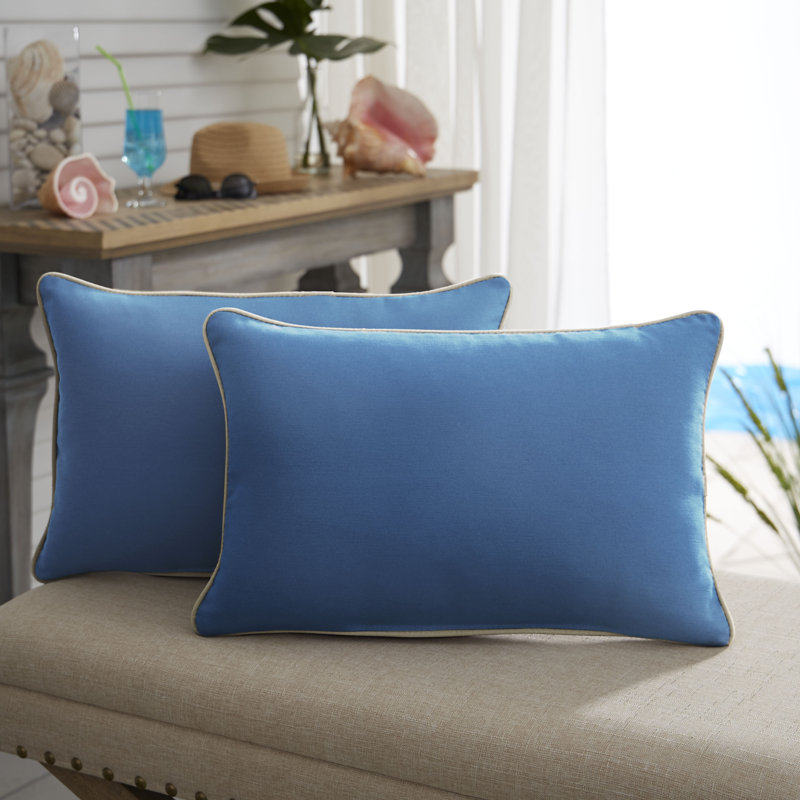  Housse et insert de coussin d'extérieur pour l'extérieur, Bleu clair, 13 po x 20 po