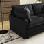Canapé modulaire en forme de L moderne à 4 places en noir, surdimensionné, avec assise amovible et polyvalente