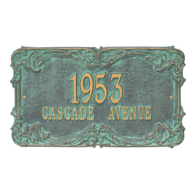 Signature Series 2-Line Wall Address Plaque
