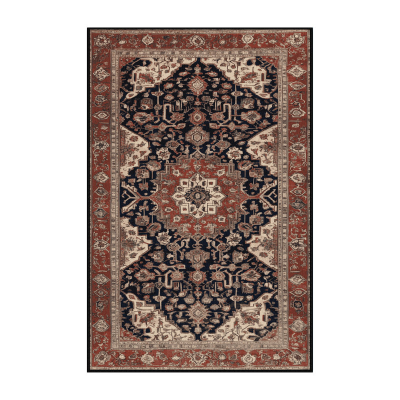 Tapis brun lavable à la machine, Rectangulaire 7 pi x 10 pi