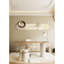 Luminaire suspendu en métal crème style drapé-894404631
