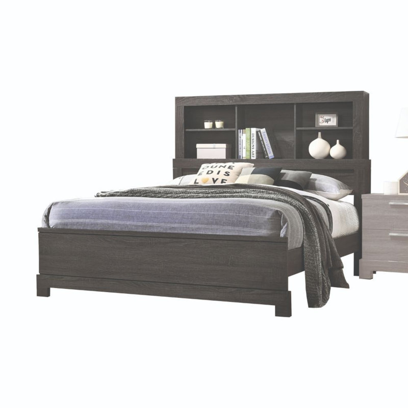 Lantha Bookcase Storage Bed, Queen