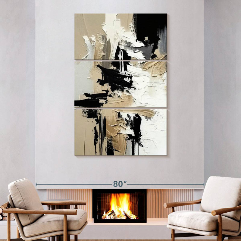 Avery texturé abstrait II, H 74 po x l 48 po