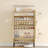 Shoe Cabinet with Doors, 7-Tier Shoe Storage Cabinet with Adjustable Shelves, Wooden Shoes Organizer Cabinets with Top Storage Layer, 24-28 Pairs, for Entryway, Hallway, Rattan, Yellow-1815719299