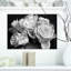 «Bunch of Roses Black and White», reproduction d'art sur toile florale-35125838-35125840