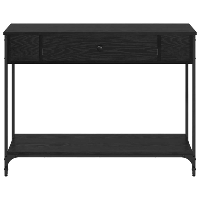 100cm Console Table, Black Oak