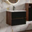 Meuble-lavabo mural simple avec lavabo en céramique Caryll, armoire de rangement moderne avec charnières à fermeture en douceur DTC, pour salle de bain, appartement et hôtel-838290733-808778444-833645115