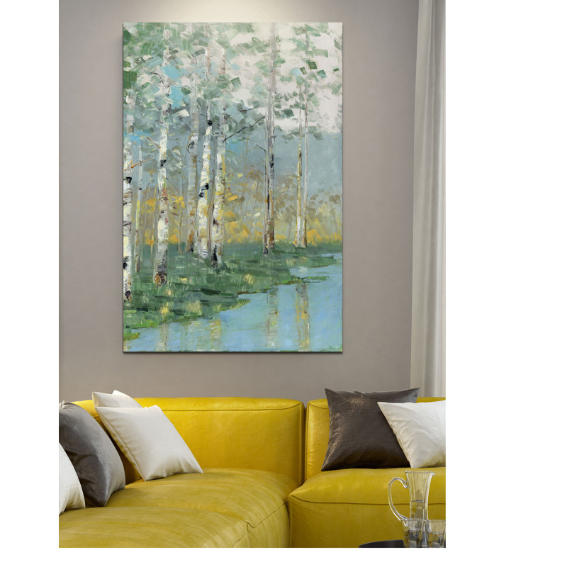 «Birch Reflections III», reproduction, H 18 po x l 12 po x 1,5 po, Toile tendue