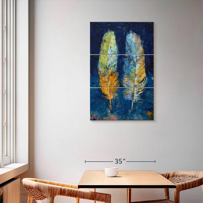Feathers Duo, 57" H x 36" W