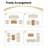 Assembly Free Sofa, Quick Assembly Coffee Table,Outdoor Aluminum Sofa Set, 5 Person Outdoor Seating Sofa, Wood Grain Veneer Sofa Set for Patio（Set of 4）-775662163