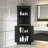 69" Tall Bathroom Corner Cabinet With Open Shelves, Freestanding Storage Cabinet With2 Doors-2104043683