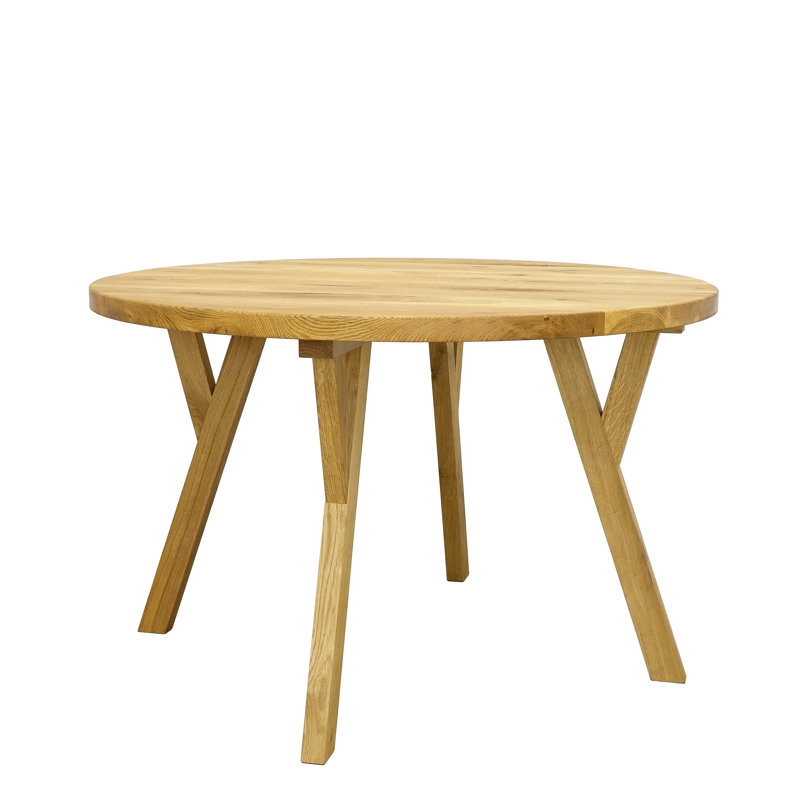 Watheroo Oak Round Solid Wood Dining Table, H76 x L100 x W100cm, Natural Oil