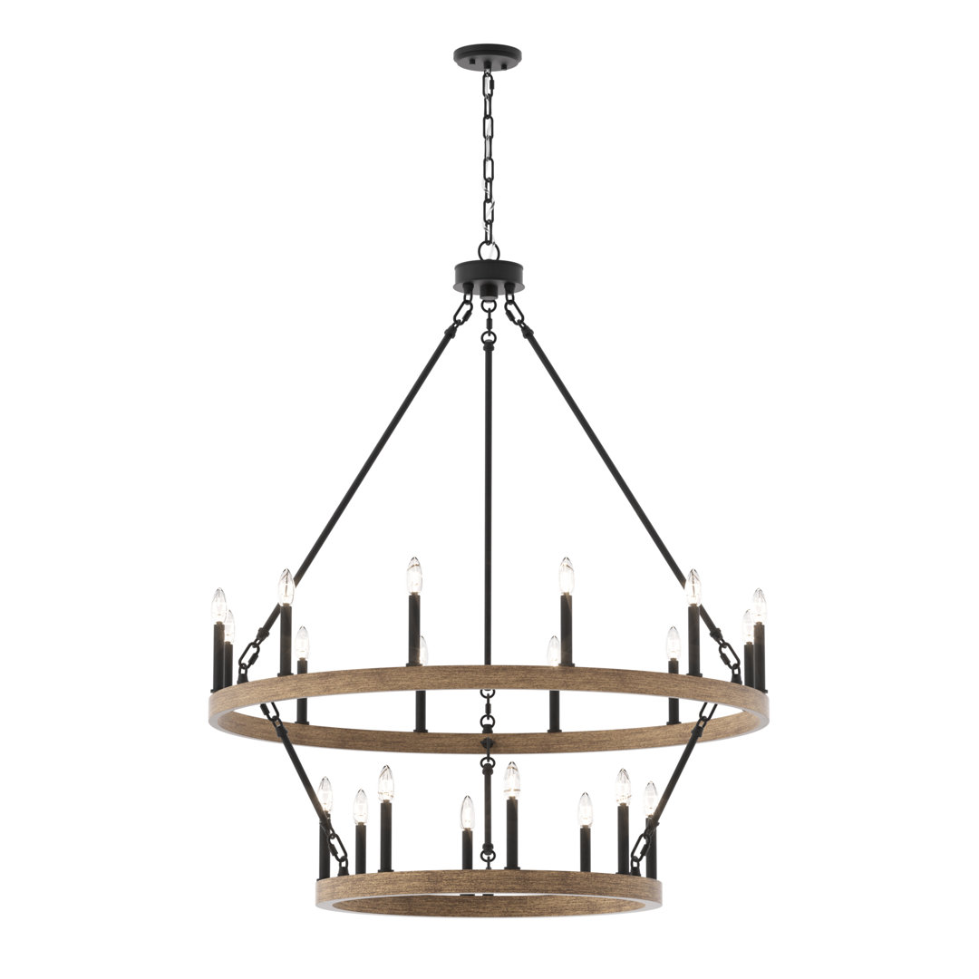 Adriana 20 - Light Steel Dimmable Wagon Wheel Chandelier Birch Lane™ 