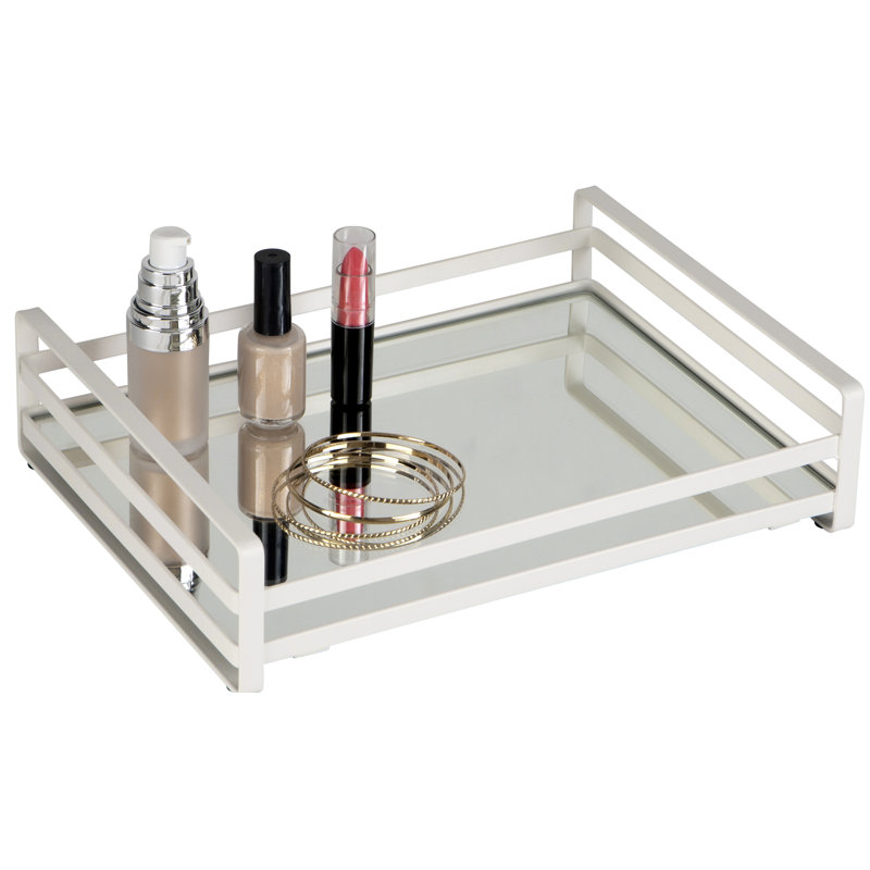 Plateau de meuble-lavabo à rail plat câblé Pittenger, H 2,7 po x L 11,4 po x P 8,6 po