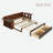 Multifunctional Daybed With Storage Drawer, Open Compartments And Hydraulic Side Table-425521173-425521262