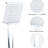 High Handheld Shower Head In - 6 Spray Patterns, Smart Mounting Square Design Options, Switch Setting, Easy Installation