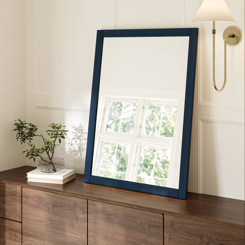 Miroir ARIEL, L 30 po x P 0,8 po x H 40 po, Bleu minuit
