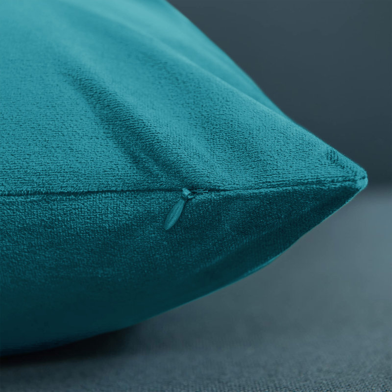 Luxury Velvet Soft Decorative Throw Cushion Cover Set of 8 Cases , Teal