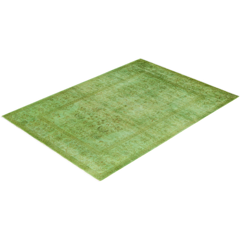 Overdyed One-of-a-Kind 4' 9" x 6' 7" Hand Knotted Area Rug