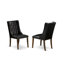 Ensemble de mobilier de salle à manger 7 pièces composé d'une table de salle à manger rectangulaire avec pieds en X et 6 chaises rembourrées en similicuir noir-1667328119-1667328113-1667328112