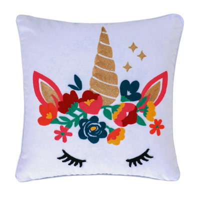 Coussin brodé Chantal Licorne