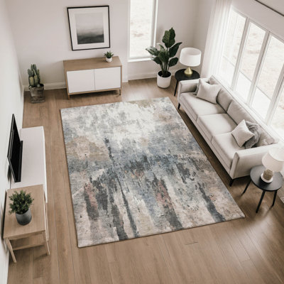 Tapis abstrait lavable à la machine de qualité supérieure Mayfield