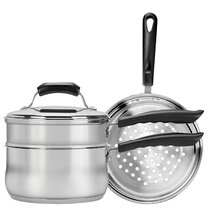 Bene Casa 1.6-Liter aluminum double boiler w/ glass lid, Flanera, Bano