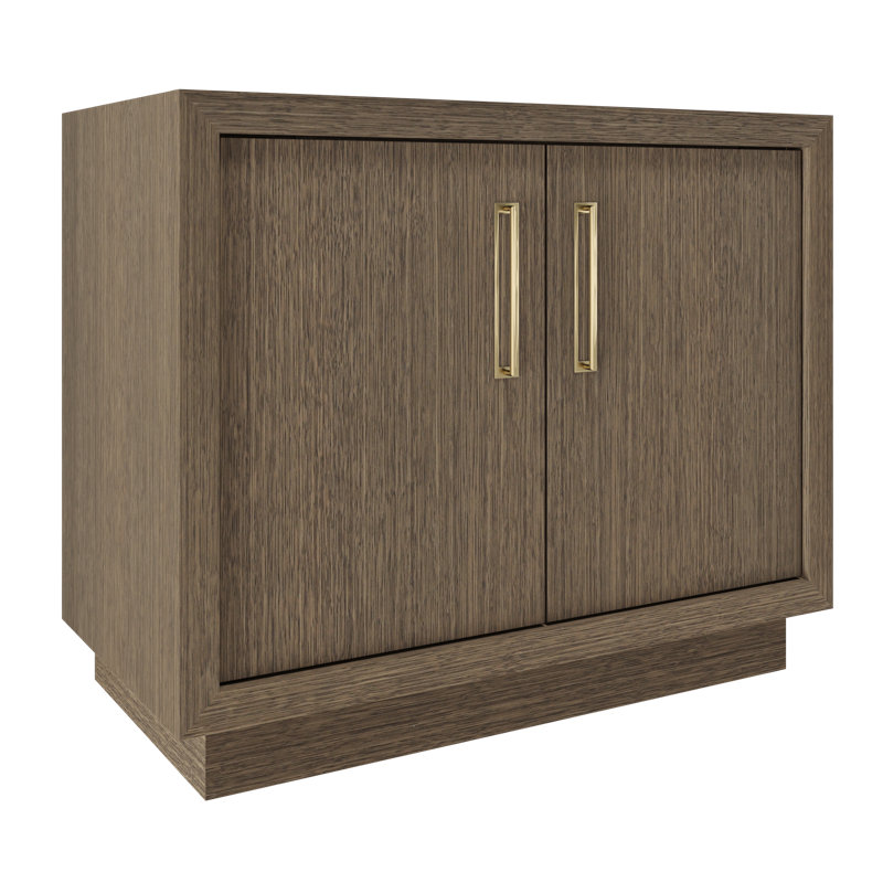 Avalon Single Bath Vanity, Smoked Modern, 42", Satin Gold