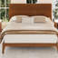 Lit plateforme en bois de bambou de style Mid-Century moderne de 12 pouces avec support en lattes de bois, aucun sommier requis, assemblage facile (lit)-1213089564
