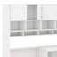 Lit plateforme en bois avec bureau, armoire, armoires, tiroirs et tablettes-1793954839
