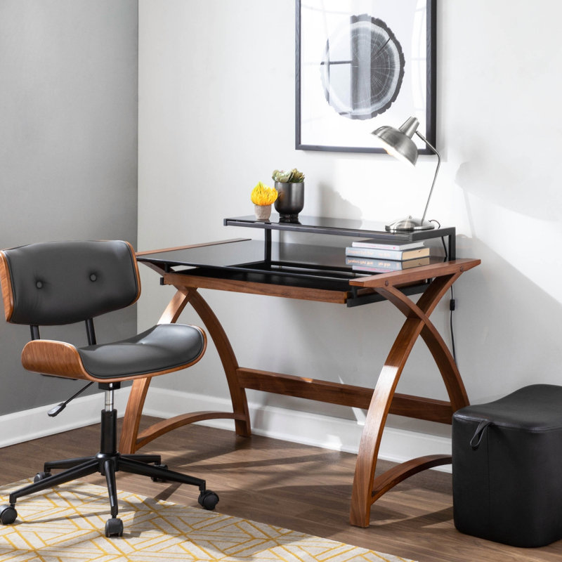 Chaise de bureau réglable Mid-Century avec pivot
