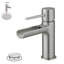 Robinet pour salle de bain à poignée simple avec drain-93219937