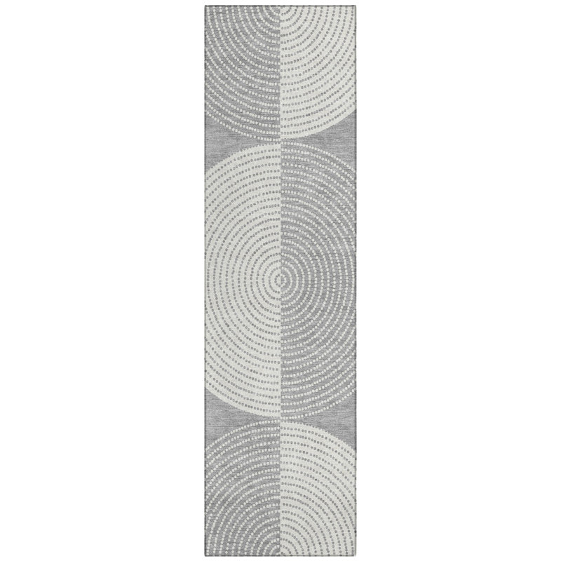 Machine Washable Indoor/Outdoor Howle ACN2275 Geometric Rug, Runner 2'3" x 7'6"