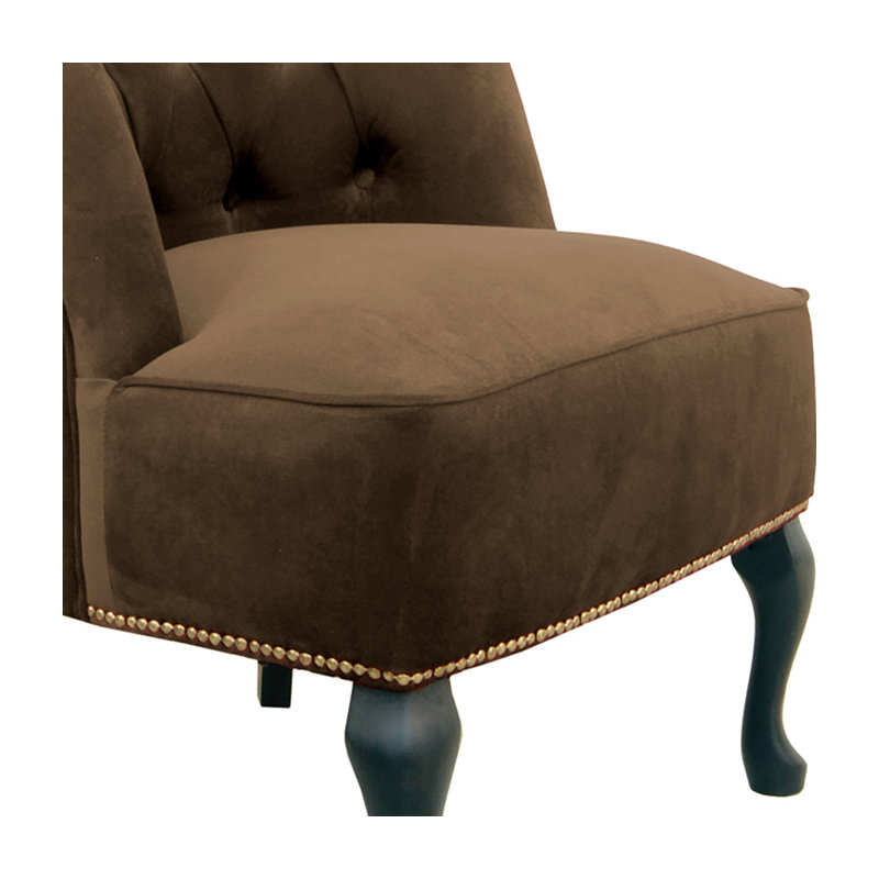 Beazer Upholstered Slipper Chair, Brown