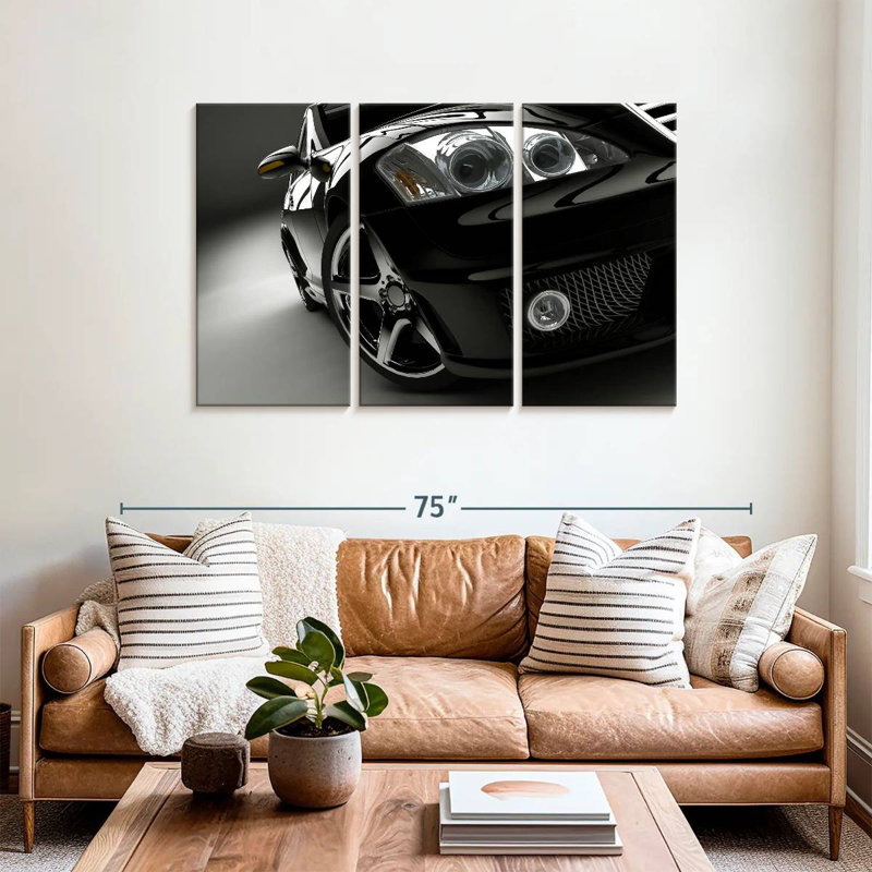 Mehar Black Car Headlights, 36" H x 57" W