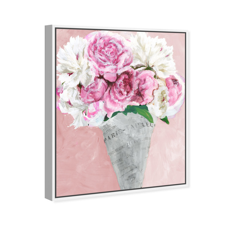 Peony Party - Peinture sur toile, H 20 po x l 30 po