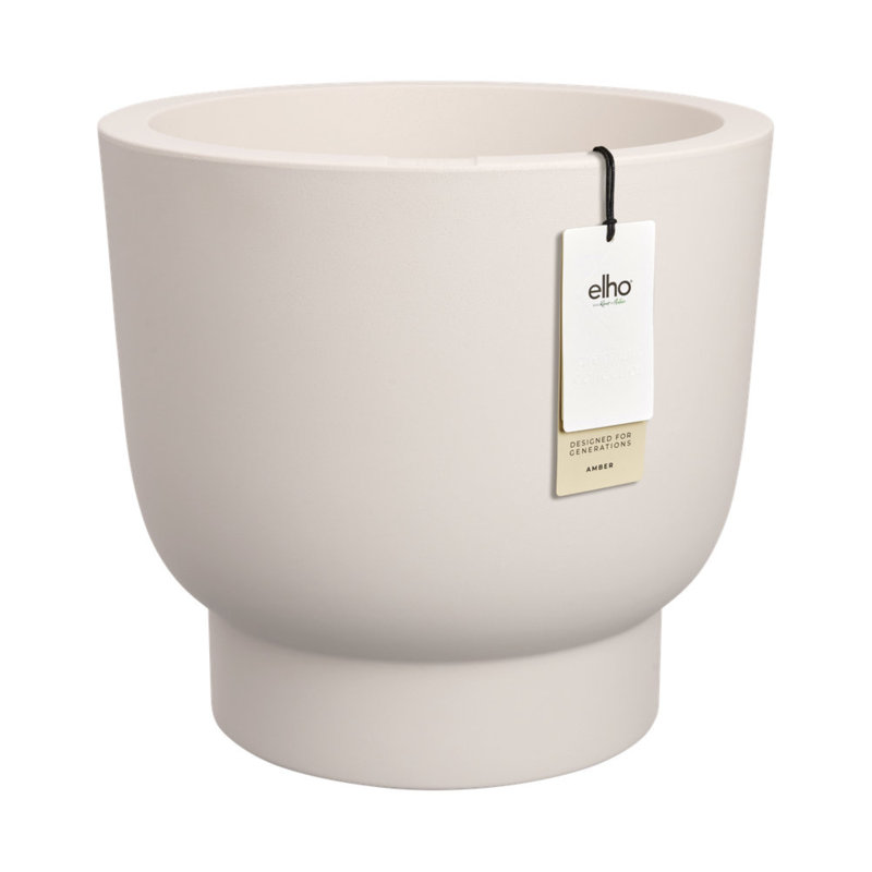 Elho Amber Grail, 36cm H x 38cm W x 38cm D, White