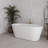 59" Streamline Soaking Freestanding Tub With Internal Drain-108964756