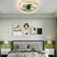 Ventilateurs de plafond avec lumières à DEL à intensité variable, installation encastrée de ventilateurs de plafond minces et modernes (vert)-2064701332