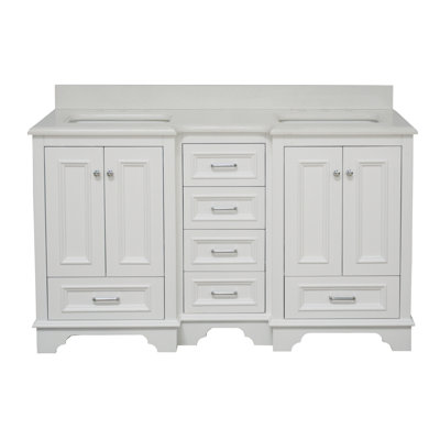 Loughlam 60'' Double Bathroom Vanity with Top