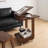 Adjustable Solid Wood End Tables, Rolling Side Table with Storage, Modern Home Office