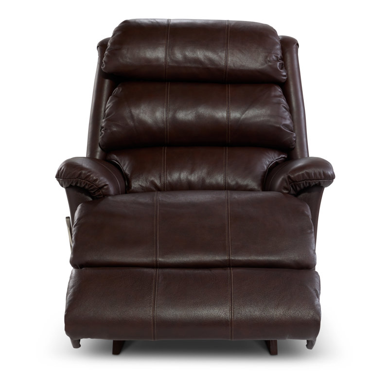 Astor Manual Leather Match Rocking Recliner, Chestnut Leather Match