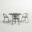 Nabu Ash Round Solid Wood Top with Iron Base Dining Table