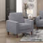 Chaise en velours côtelé gris de style moderne avec coussins confortables-548488579