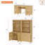 Lysiane Executive Desk Office Set with Bookcase-754527202