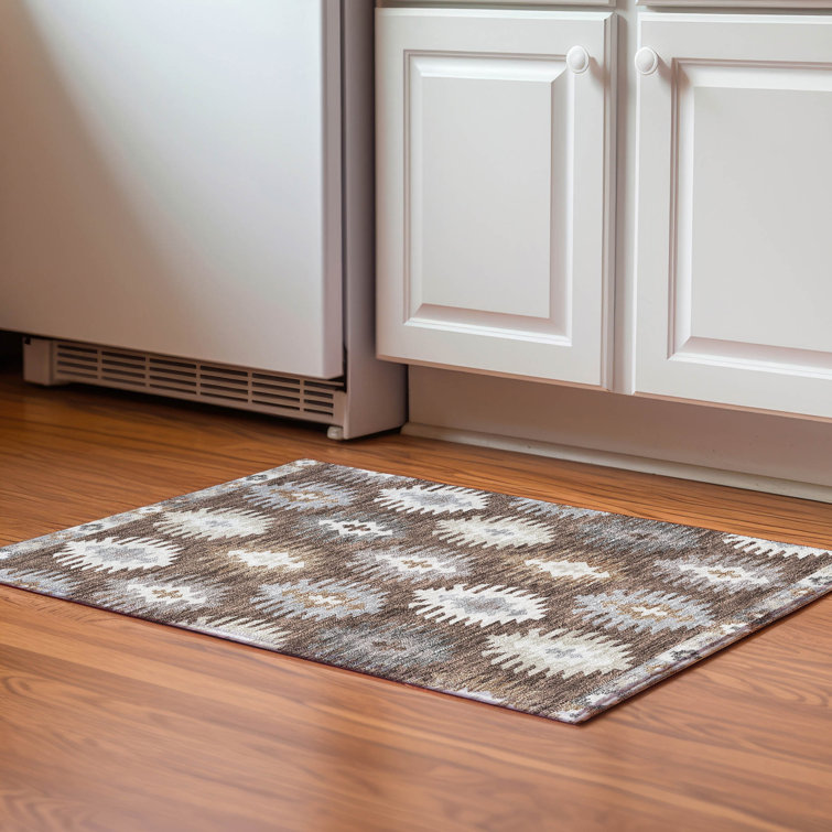 Premium Machine Washable Prisco Brown Rug
