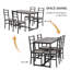 Ensemble de table de salle à manger pour 4, 5 pièces ensemble de salle à manger de style campagnard avec 4 chaises, table de salle à manger de style Mid-Century moderne et chaises pour la cuisine, la salle à manger-314397510
