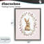 Cadre flottant Spring Gingham Rabbit, design par Christine Simpson Art-892537242-892537245